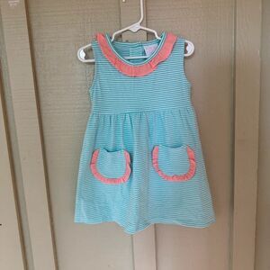Stitchy fish 2T dress striped